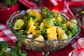 Brussels sprouts salad with oranges for Christmas