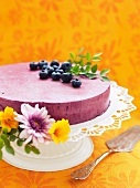 A blueberry ice cream tart