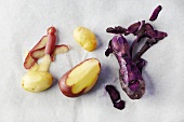 Assorted Partially Peeled Heirloom Potatoes