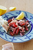 Octopus salad with tomatoes