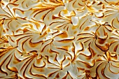 Browned meringue, close-up