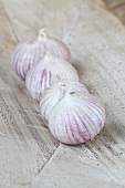 Four garlic bulbs