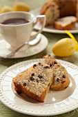 Bundt cake with chocolate chip for Easter