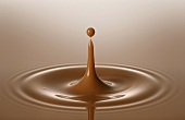 Drops of chocolate milk