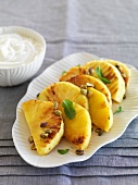 Caramelised pineapple slices (for diabetics)