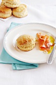 Scones with smoked salmon