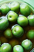 Pickled green olives