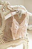 Lace underwear on hanger