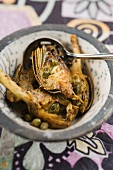 Braised artichokes with lemons and capers