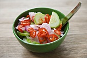 Cucumber salad with onions and pepper (Thailand)