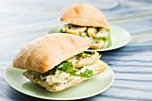 Ciabatta sandwiches with marinated artichokes