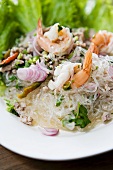 Glass noodle salad with prawns and onions (Thailand)