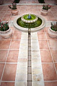 Detail fountain in courtyard