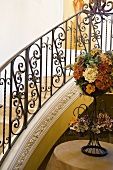 Decorative banister around staircase