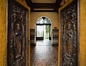 Hand carved wooden doors