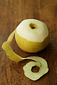 Partially Peeled Asian Pear