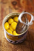 Ginkgo nuts in a tin