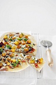 Butternut squash and blue cheese pizza