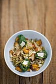 Fried rice with butterbur and tofu