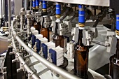 A bottling machine in a A. Le Coq brewery in Estonia