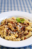 Fusilli with a Gorgonzola and walnut sauce