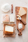 Various types of Italian cheese