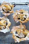 Individual Phyllo Mince Pies on a Cooling Rack