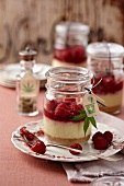 Raspberry Marijuana Cheesecakes in Mason Jars