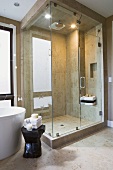 Large glass shower