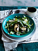 Warm squid salad with mint and chillies