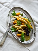 Asparagus and orange salad with chorizo