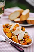 Butternut squash with grated cheese