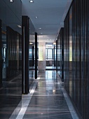 Dark colored modern hallway