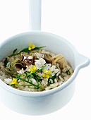 Risotto with artichokes, wild rocket and parmesan