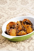 Butternut squash with chestnuts, straight from the oven