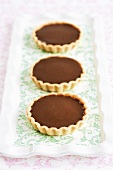 Chocolate and chestnut tartlets