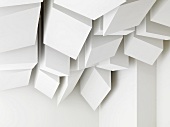 Dreidimensionale Deckenelemente in Weiß