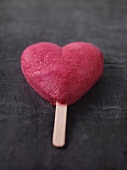 Heart-shaped ice cream bar