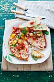 Baked ricotta with a pepper & tomato salsa