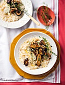 Risotto with mushrooms and Stilton