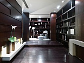 Library in modern home