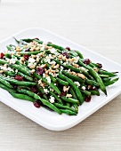 Green Beans with Walnuts, Cranberries and Blue Cheese