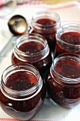 Making strawberry jam 6 – filling jars
