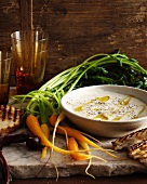 Bagna cauda (warm anchovy sauce with vegetables, Italy)