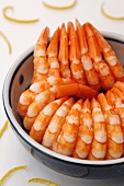 Cooked king prawns