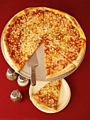 A Whole Cheese Pizza, Slice Removed