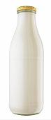 Eine Milchflasche mit Schraubdeckel