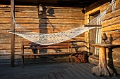 Hammock on a Cabin Porch