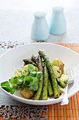 Asparagus, potato and avocado salad