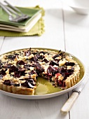 Beetroot and spinach quiche